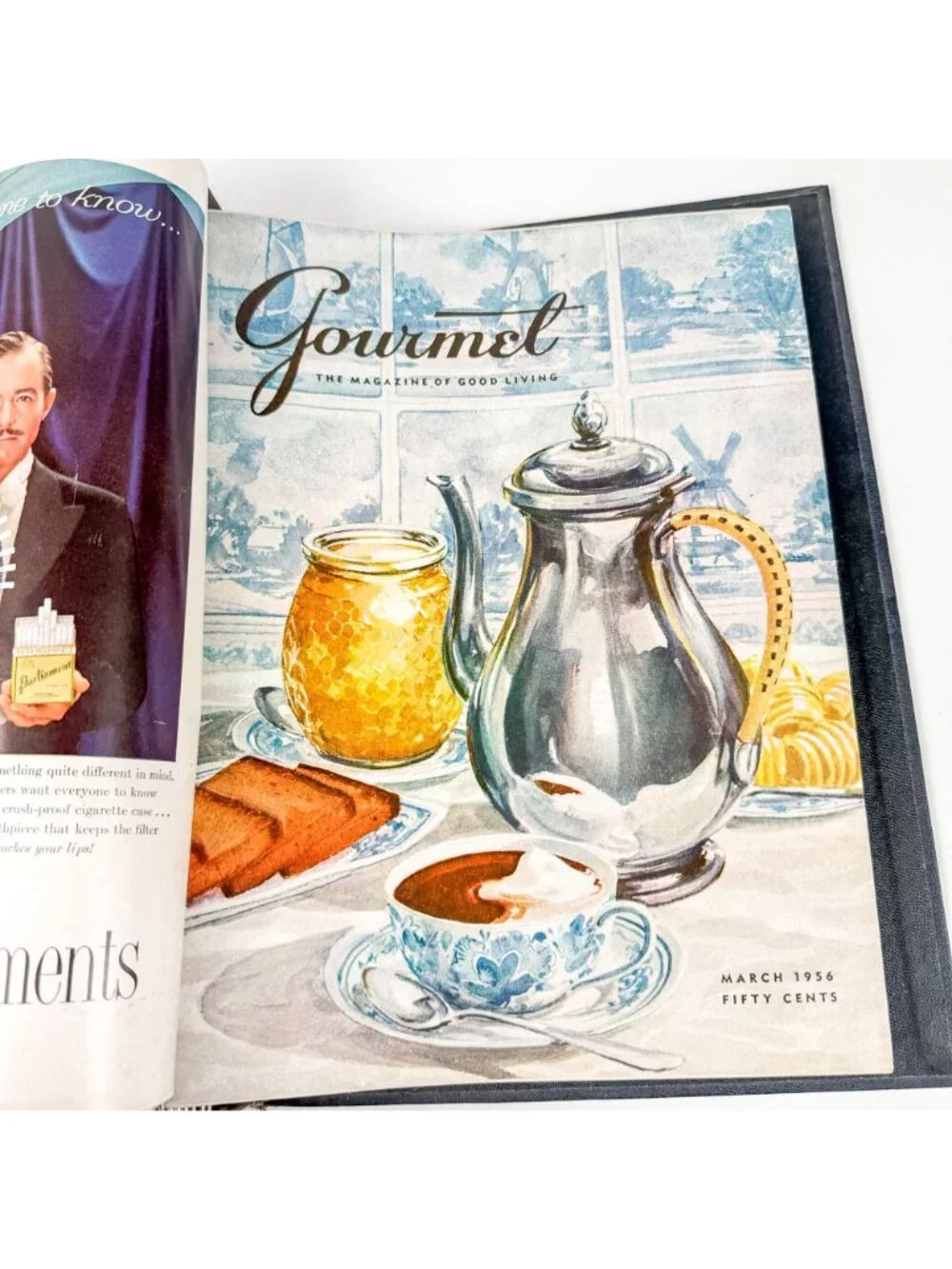 Gourmet The Magazine Of Good Living 8 Issues Jan-Aug 1956 Hardcover Folder